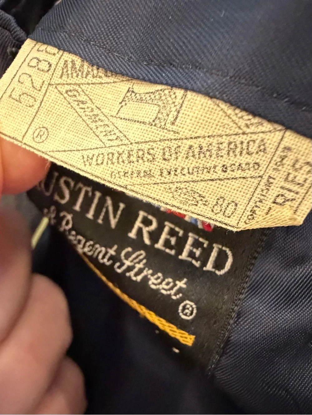 Austin Reed Of Regent Street Mens May Blue Pinstripe Suit Coat Wool Blazer 42”